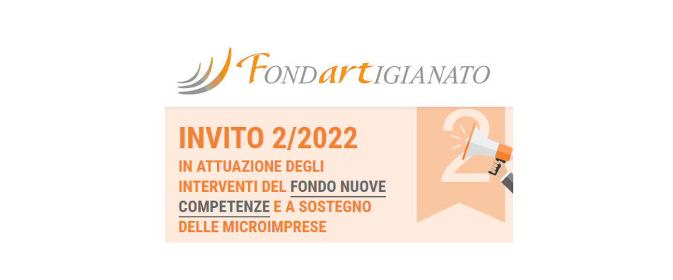 Fondartigianato ha pubblicato l’Invito 02/2022