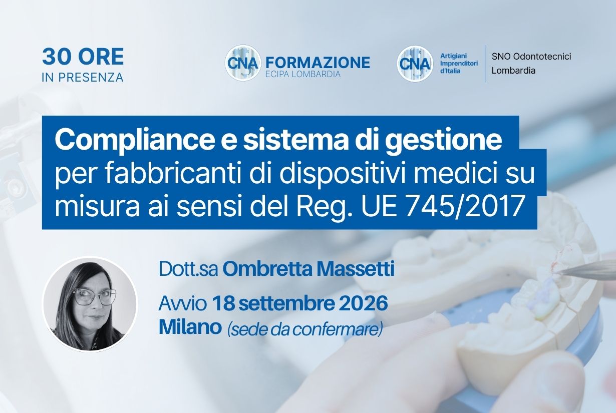 Compliance e sistema di gestione per fabbricanti di dispositivi medici su misura ai sensi del Reg. UE 7452017